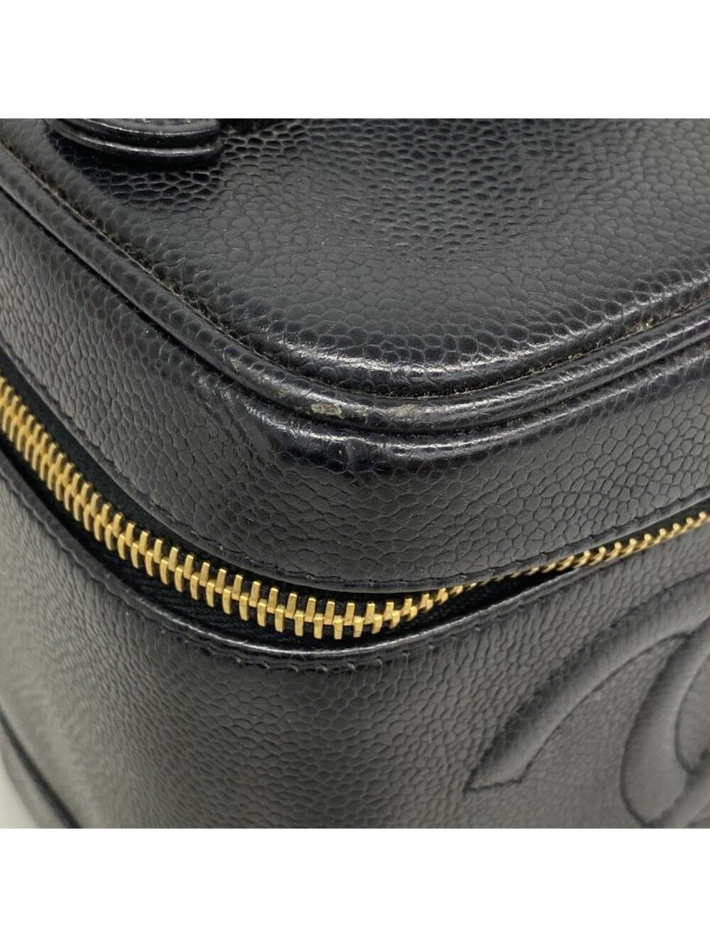 Chanel Vanity Bag Caviar Leather Black Gold - Picture 7 of 10